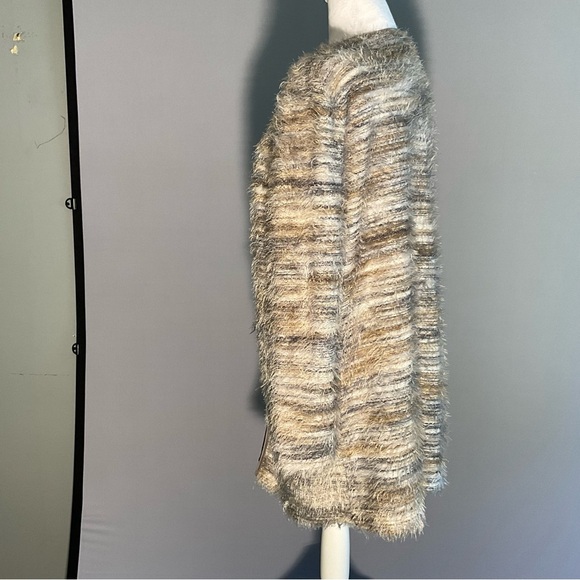 Calvin Klein Eyelash, Fuzzy, Soft, Cozy Cardigan with Silver Clasp Closure - Picture 10 of 16
